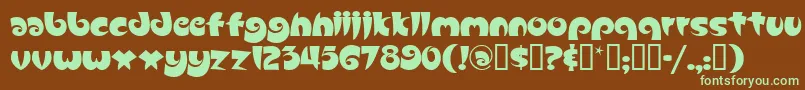 Slugfest Font – Green Fonts on Brown Background