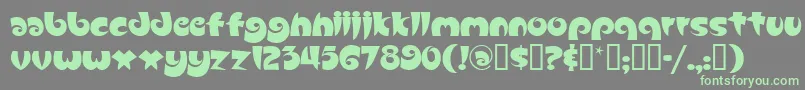 Slugfest Font – Green Fonts on Gray Background