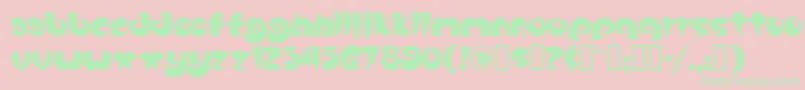 Slugfest Font – Green Fonts on Pink Background