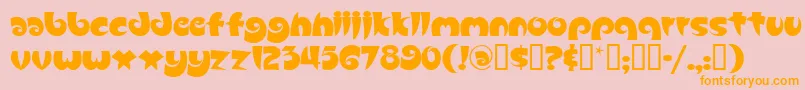 Slugfest Font – Orange Fonts on Pink Background