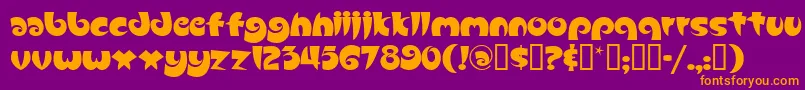 Slugfest Font – Orange Fonts on Purple Background