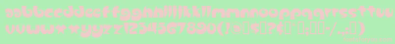 Slugfest-Schriftart – Rosa Schriften auf grünem Hintergrund
