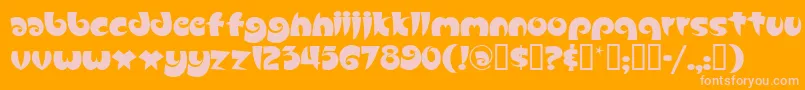 Slugfest Font – Pink Fonts on Orange Background