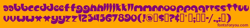 Slugfest Font – Purple Fonts on Orange Background