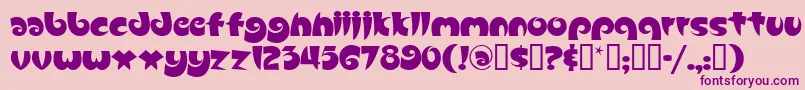 Slugfest Font – Purple Fonts on Pink Background