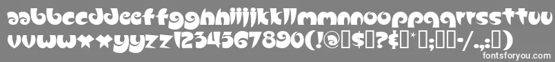 Slugfest Font – White Fonts on Gray Background