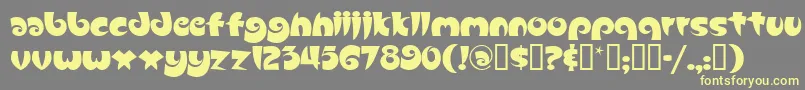 Slugfest Font – Yellow Fonts on Gray Background