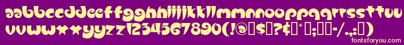 Slugfest Font – Yellow Fonts on Purple Background