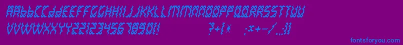 Whitelake Font – Blue Fonts on Purple Background