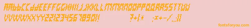 Whitelake Font – Orange Fonts on Pink Background