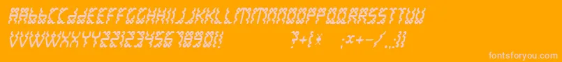 Whitelake Font – Pink Fonts on Orange Background