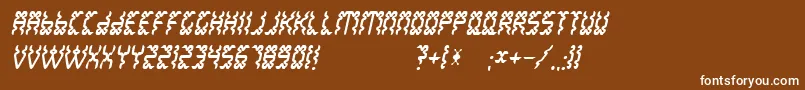 フォントWhitelake – 茶色の背景に白い文字