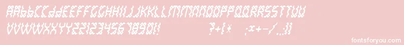 Whitelake-Schriftart – Weiße Schriften auf rosa Hintergrund