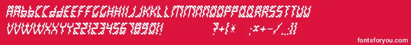 Whitelake Font – White Fonts on Red Background