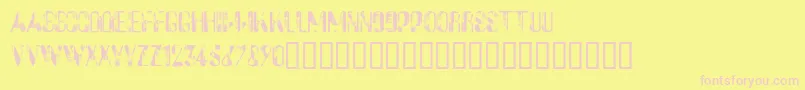 Sucas Font – Pink Fonts on Yellow Background