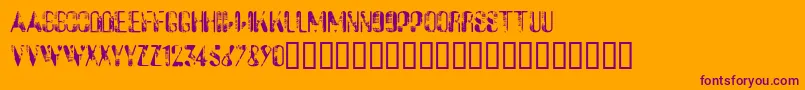 Sucas Font – Purple Fonts on Orange Background