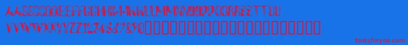 Sucas Font – Red Fonts on Blue Background
