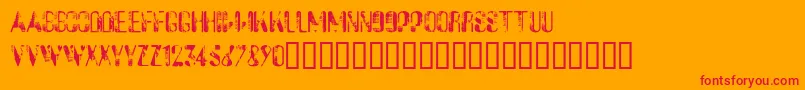 Sucas Font – Red Fonts on Orange Background