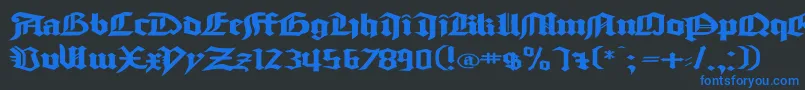GoodcitymodernPlainExPlain Font – Blue Fonts on Black Background