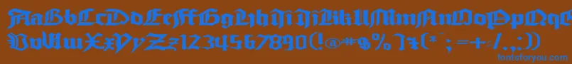 Шрифт GoodcitymodernPlainExPlain – синие шрифты на коричневом фоне