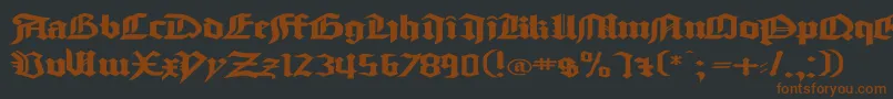 GoodcitymodernPlainExPlain Font – Brown Fonts on Black Background