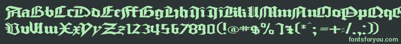 Шрифт GoodcitymodernPlainExPlain – зелёные шрифты на чёрном фоне