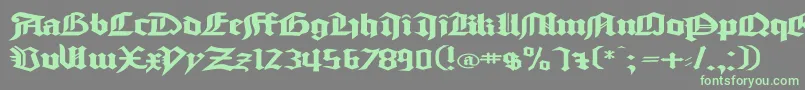 Шрифт GoodcitymodernPlainExPlain – зелёные шрифты на сером фоне