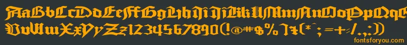 GoodcitymodernPlainExPlain-Schriftart – Orangefarbene Schriften auf schwarzem Hintergrund