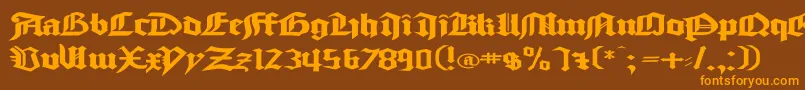 GoodcitymodernPlainExPlain Font – Orange Fonts on Brown Background