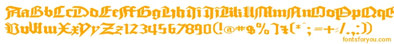 GoodcitymodernPlainExPlain-fontti – oranssit fontit valkoisella taustalla