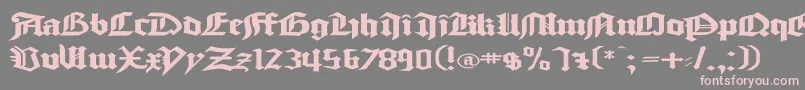 Fonte GoodcitymodernPlainExPlain – fontes rosa em um fundo cinza