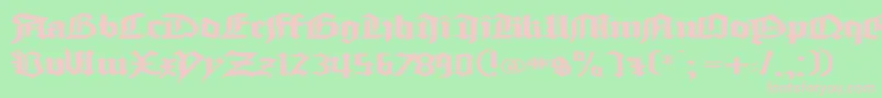 フォントGoodcitymodernPlainExPlain – 緑の背景にピンクのフォント