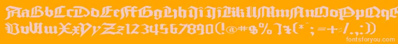 GoodcitymodernPlainExPlain Font – Pink Fonts on Orange Background