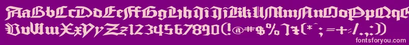フォントGoodcitymodernPlainExPlain – 紫の背景にピンクのフォント