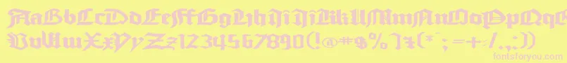 GoodcitymodernPlainExPlain Font – Pink Fonts on Yellow Background