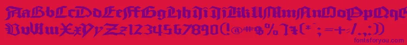 GoodcitymodernPlainExPlain Font – Purple Fonts on Red Background