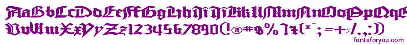 Шрифт GoodcitymodernPlainExPlain – фиолетовые шрифты на белом фоне
