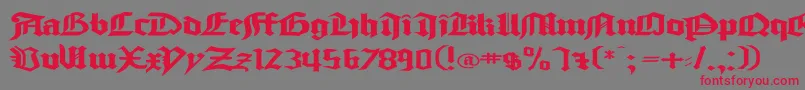Шрифт GoodcitymodernPlainExPlain – красные шрифты на сером фоне