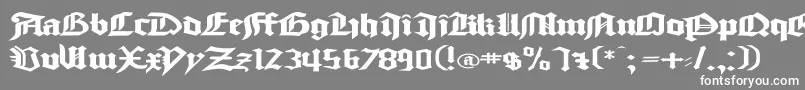 GoodcitymodernPlainExPlain-fontti – valkoiset fontit harmaalla taustalla