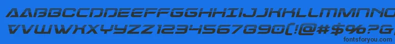 Dameronhalfital Font – Black Fonts on Blue Background