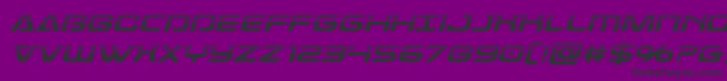 フォントDameronhalfital – 紫の背景に黒い文字