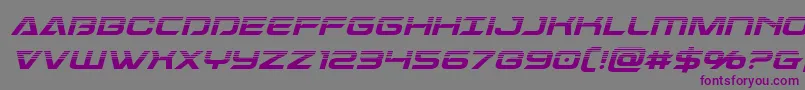 Dameronhalfital Font – Purple Fonts on Gray Background