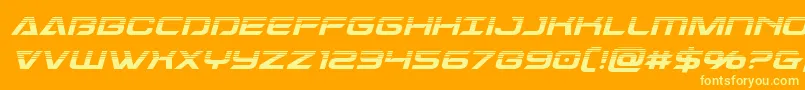 Dameronhalfital Font – Yellow Fonts on Orange Background