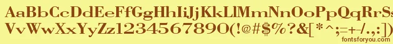 VangardSolidRegular Font – Brown Fonts on Yellow Background