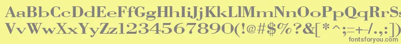 フォントVangardSolidRegular – 黄色の背景に灰色の文字