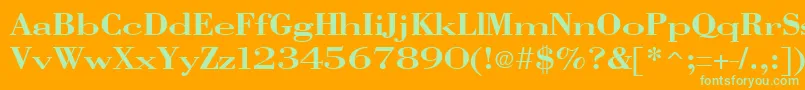 VangardSolidRegular Font – Green Fonts on Orange Background