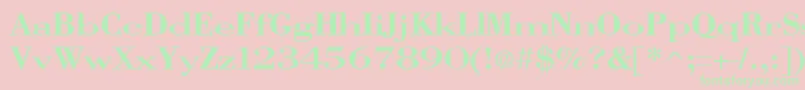 VangardSolidRegular Font – Green Fonts on Pink Background