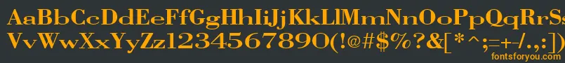 フォントVangardSolidRegular – 黒い背景にオレンジの文字