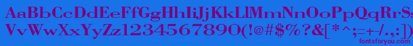 VangardSolidRegular Font – Purple Fonts on Blue Background