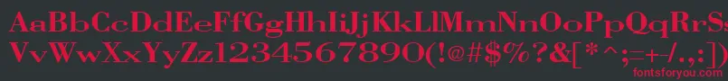 VangardSolidRegular Font – Red Fonts on Black Background